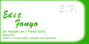 edit fonyo business card